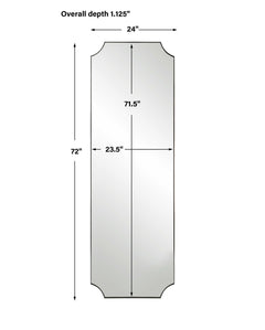 Lennox Nickel Tall Mirror - Ornate Home