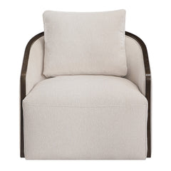 Lenora Beige Accent Chair W/Swivel - Ornate Home