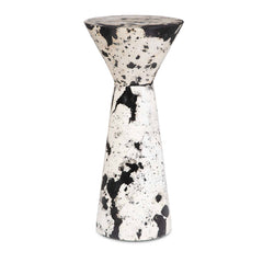 Lenora Black/White Stone Drink Table - Ornate Home