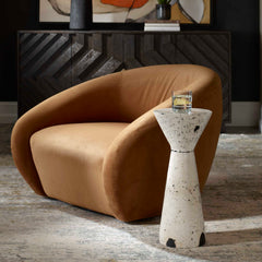 Lenora Black/White Stone Drink Table - Ornate Home