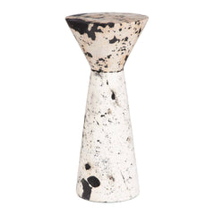 Lenora Black/White Stone Drink Table - Ornate Home