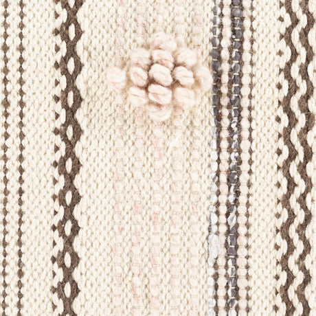 Lenorah Pink&White Textured Throw Pillow - Clearance - Ornate Home