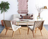 Lenorah Pink&White Textured Throw Pillow - Clearance - Ornate Home