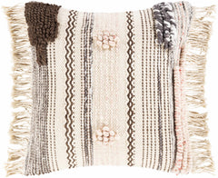 Lenorah Pink&White Textured Throw Pillow - Clearance - Ornate Home