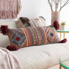 Lenorah Pink&White Textured Throw Pillow - Clearance - Ornate Home