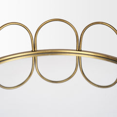 Lenore Gold Round Metal/Mirror Tray (Set of 2)