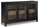 Lenston Black/Gray Accent Cabinet - Ornate Home