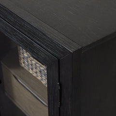 Lenston Black/Gray Accent Cabinet - Ornate Home