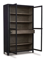 Lenston Black/Gray Tall Accent Cabinet (Online Special Price) - Ornate Home