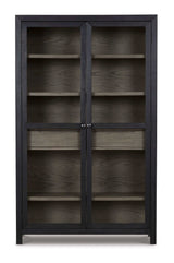 Lenston Black/Gray Tall Accent Cabinet (Online Special Price) - Ornate Home