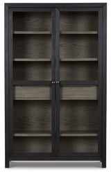 Lenston Black/Gray Tall Accent Cabinet - Ornate Home