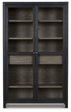 Lenston Black/Gray Tall Accent Cabinet - Ornate Home