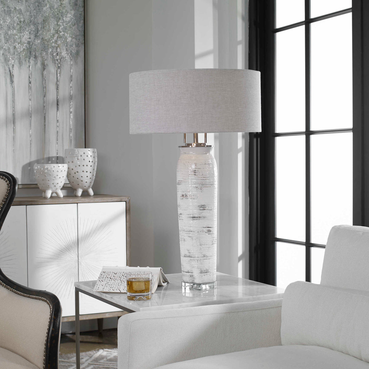 Lenta White Table Lamp - Ornate Home
