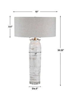 Lenta White Table Lamp - Ornate Home