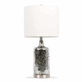 Lentner Ribbed White Ceramic Table Lamp - Ornate Home