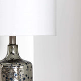 Lentner Ribbed White Ceramic Table Lamp - Ornate Home