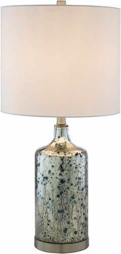 Lentner Ribbed White Ceramic Table Lamp - Ornate Home