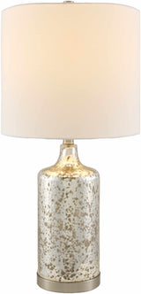 Lentner Ribbed White Ceramic Table Lamp - Ornate Home