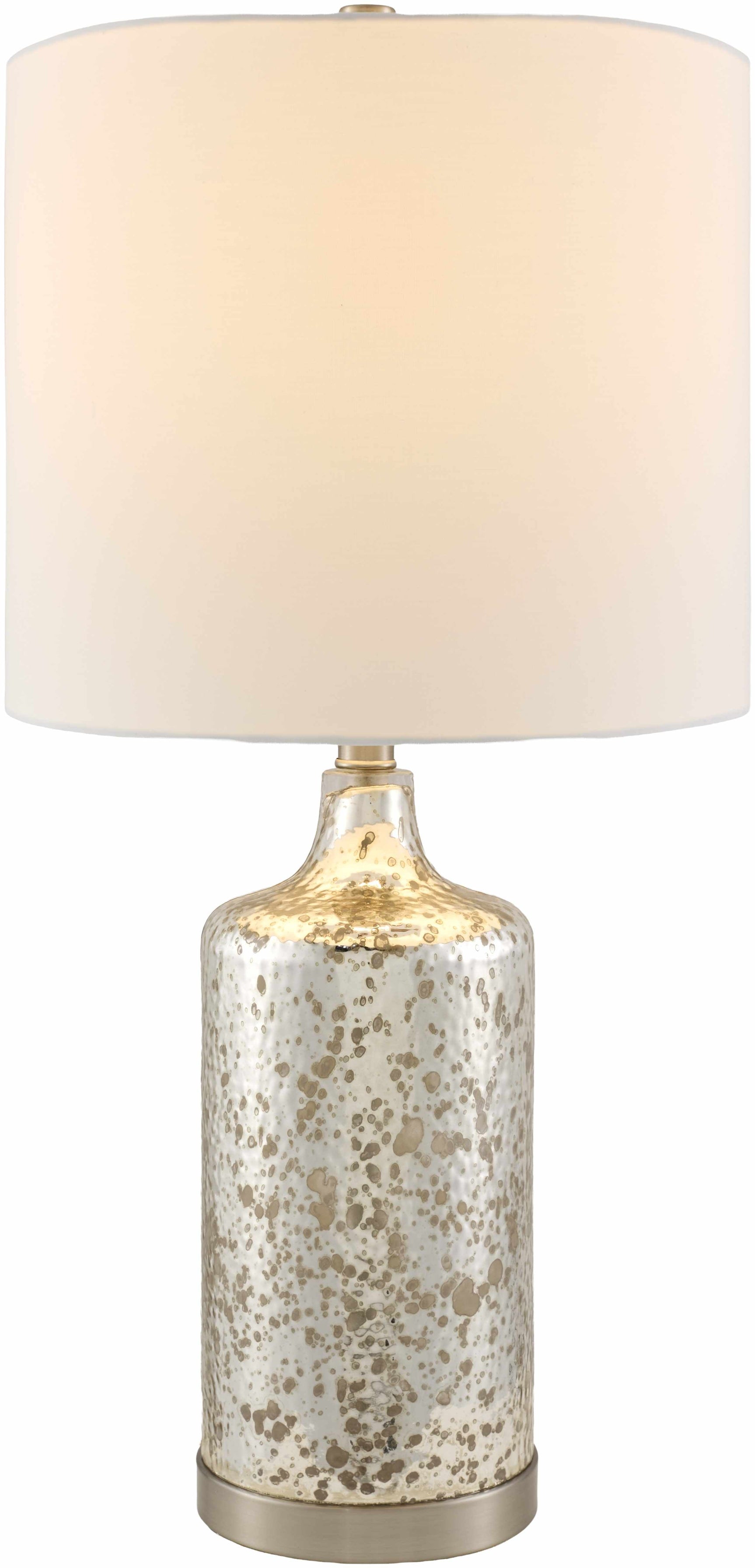 Lentner Ribbed White Ceramic Table Lamp - Ornate Home