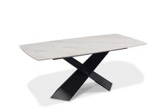 Lenvik Black/White 7 Piece Dining Set - Ornate Home