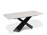 Lenvik Black/White Dining Table - Ornate Home