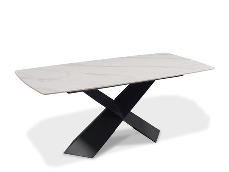 Lenvik Black/White Dining Table - Ornate Home