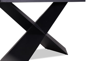 Lenvik Black/White Dining Table - Ornate Home