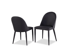 Lenvik Black/White Side Chair (Set of 2) - Ornate Home
