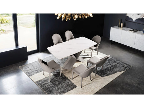 Lenvik Brown 7 Piece Dining Set - Ornate Home