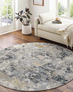 Lenzburg Faux Silk Abstract Rug - Ornate Home