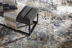 Lenzburg Faux Silk Abstract Rug - Ornate Home
