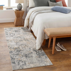 Lenzburg Faux Silk Abstract Rug - Ornate Home