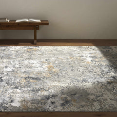 Lenzburg Faux Silk Abstract Rug - Ornate Home