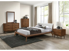 Lenzburg Walnut/Beige Full Bed - Ornate Home