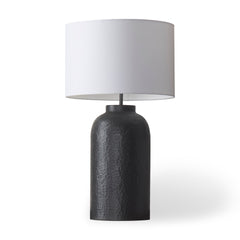 Leo Black/White Hammered Table Lamp - Ornate Home