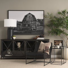Leo Black/White Hammered Table Lamp - Ornate Home