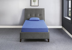 Leo Blue 7" Full Gel-Infused Memory Foam Mattress and Pillow Set - Ornate Home