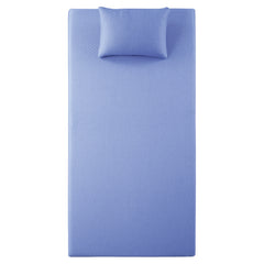 Leo Blue 7" Twin Gel-Infused Memory Foam Mattress and Pillow Set - Ornate Home