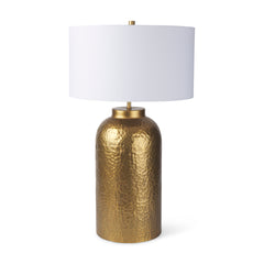 Leo Gold/White Hammered Table Lamp - Ornate Home