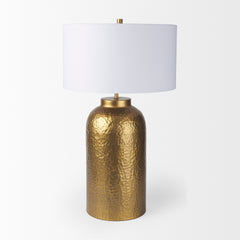 Leo Gold/White Hammered Table Lamp - Ornate Home
