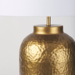 Leo Gold/White Hammered Table Lamp - Ornate Home