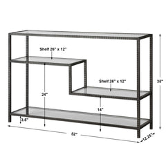 Leo Gray Industrial Console Table - Ornate Home