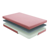 Leo Pink 7" Full Gel-Infused Memory Foam Mattress and Pillow Set - Ornate Home