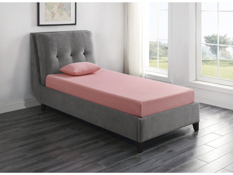 Leo Pink 7" Full Gel-Infused Memory Foam Mattress and Pillow Set - Ornate Home