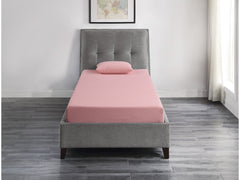 Leo Pink 7" Twin Gel-Infused Memory Foam Mattress and Pillow Set - Ornate Home