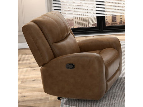 Leolinus Brown Leather Recliner - Ornate Home