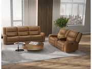 Leolinus Brown Leather Sofa & Loveseat - Ornate Home