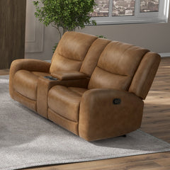 Leolinus Brown Leather Sofa & Loveseat - Ornate Home