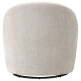 Leon Beige Chenille Upholstered Swivel Accent Chair - Ornate Home