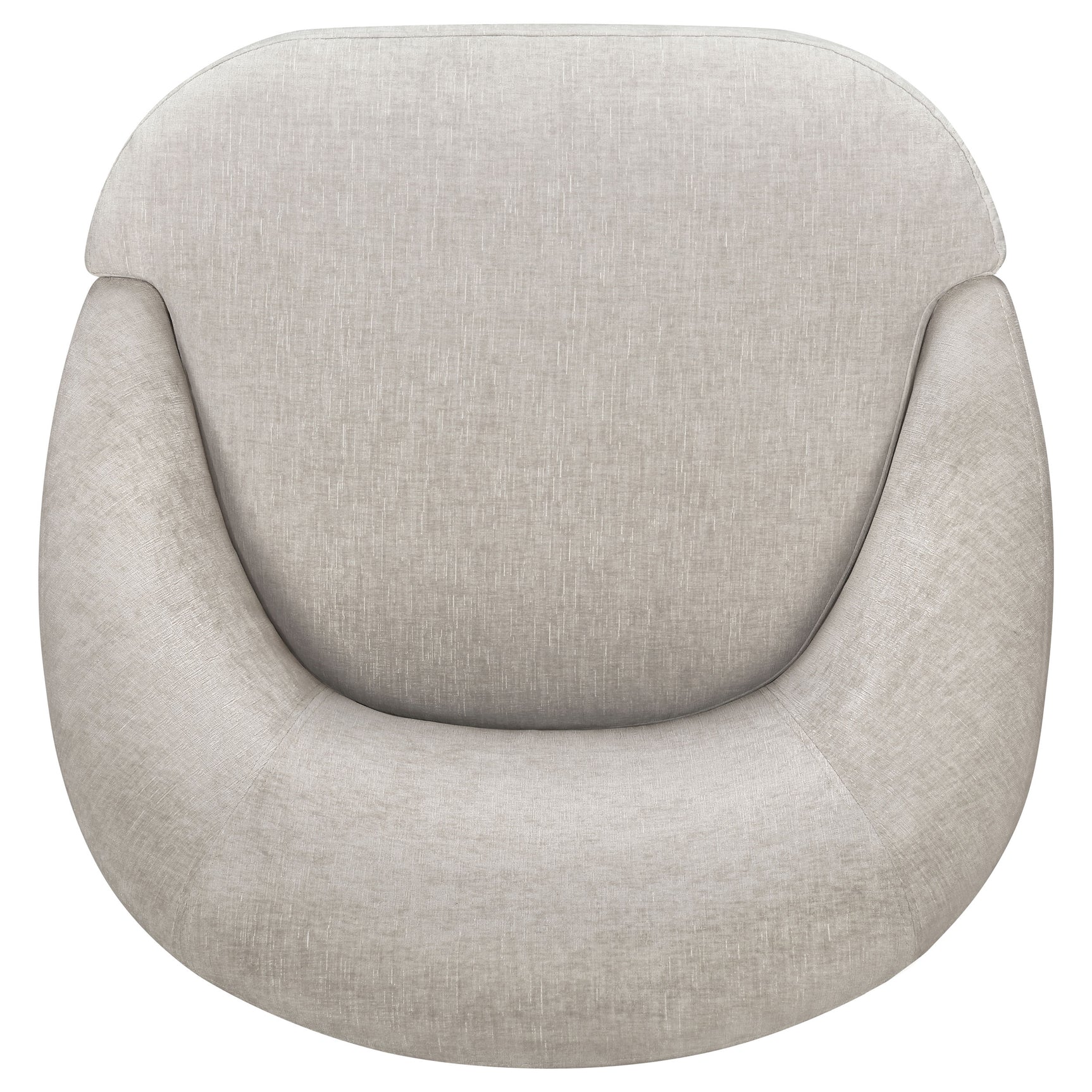 Leon Beige Chenille Upholstered Swivel Accent Chair - Ornate Home